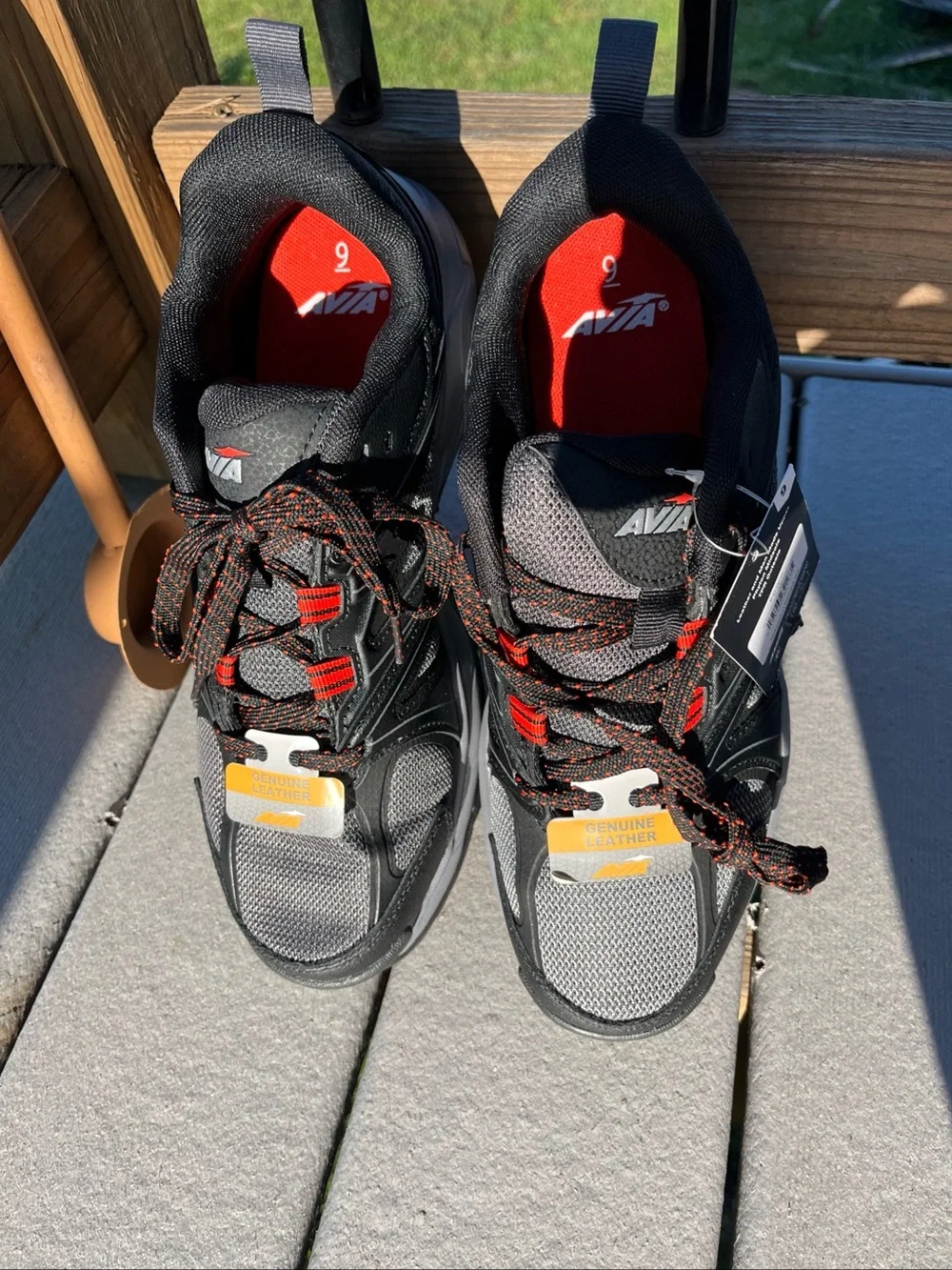 Avia Men’s Talus Rugged Walking Shoes Size 9 Black